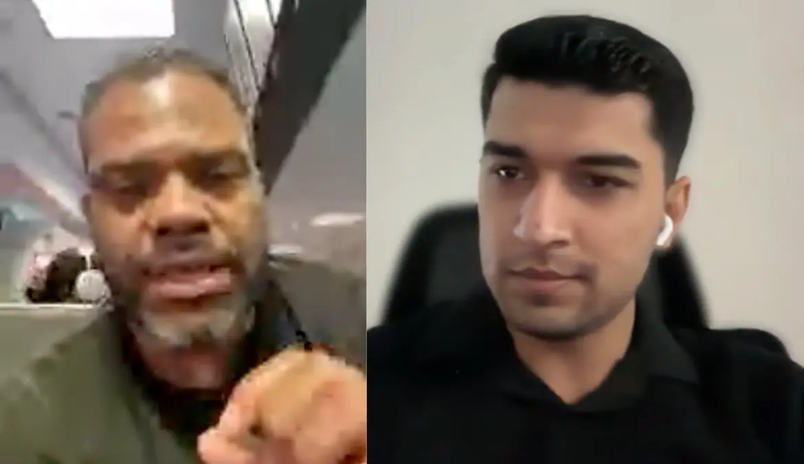 Afaq on a video call with Jason O. Harris